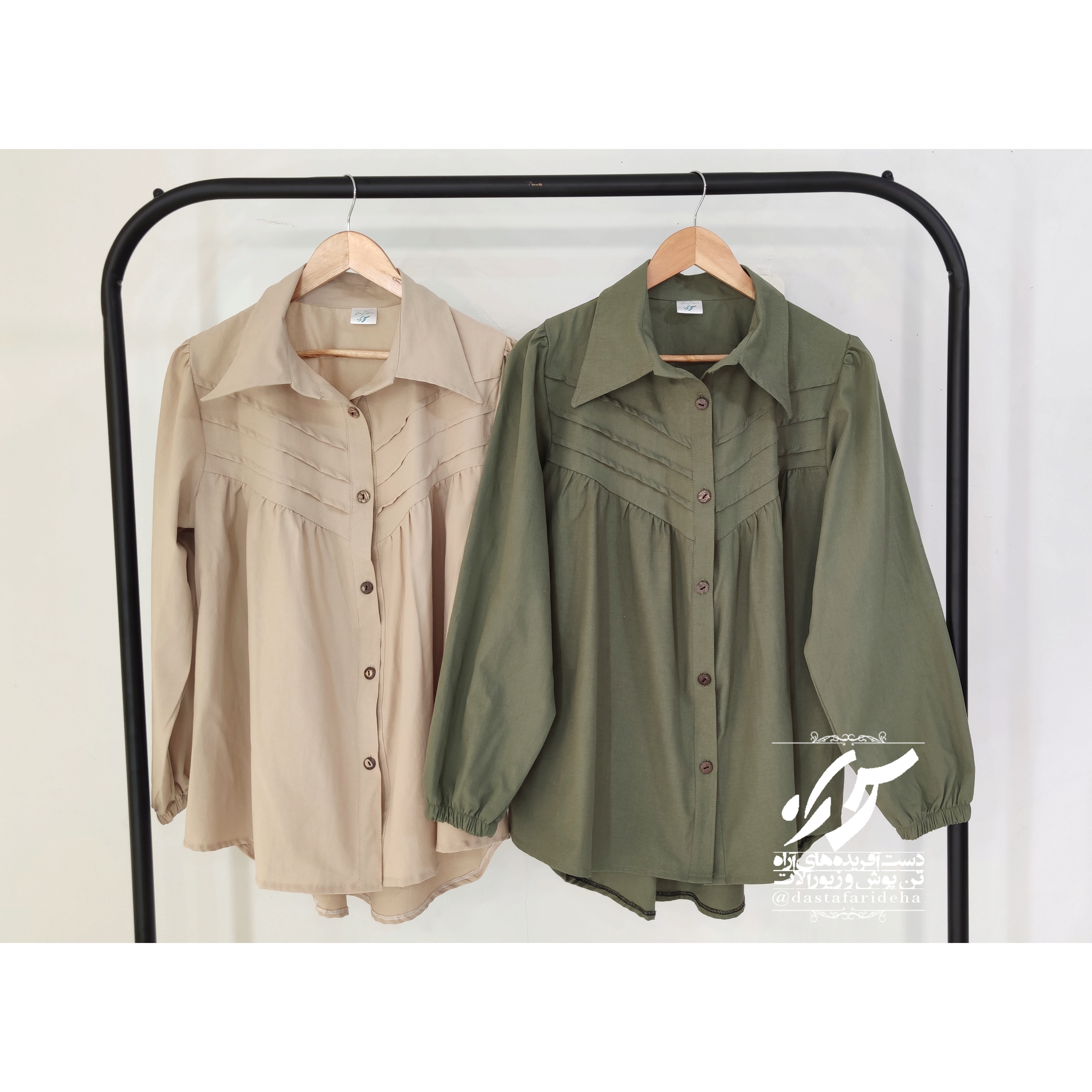 از راست به چپ : سبز ارتشی ، کرمی